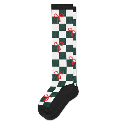 Checks & Bows EasyStretch™ Socks