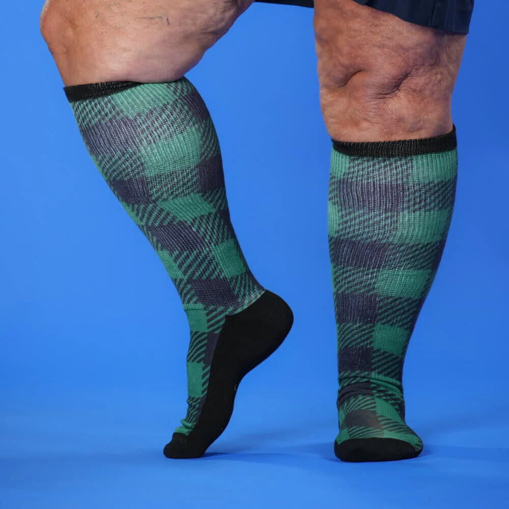 Green Plaid EasyStretch™ Socks