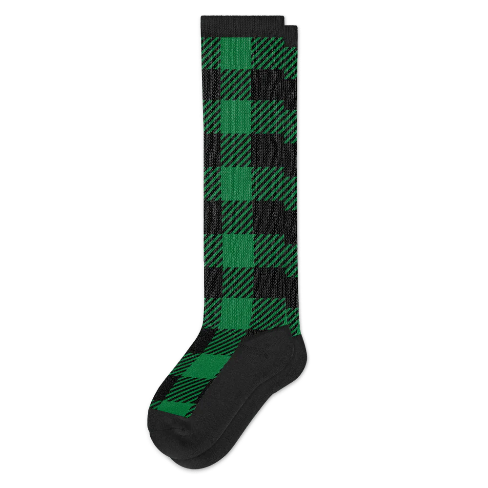 Green Plaid EasyStretch™ Socks
