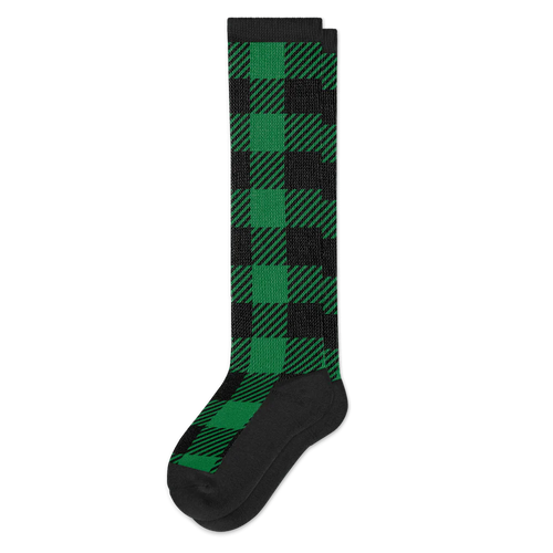 Green Plaid EasyStretch™ Socks
